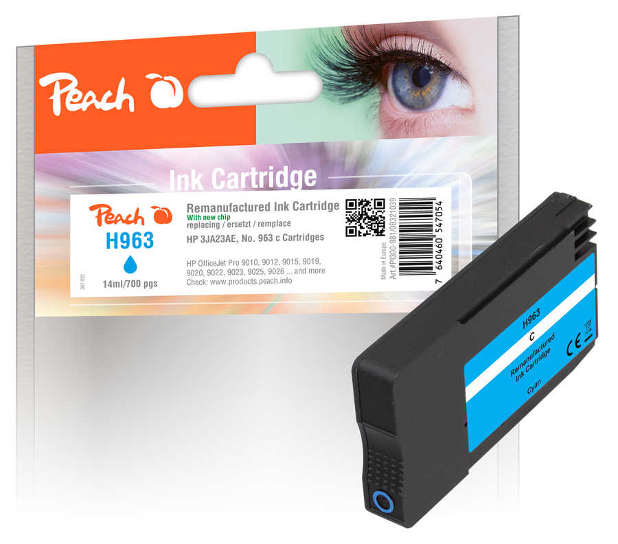 Peach 321039 ink cartridge 1 pc(s) Compatible Standard Yield Cyan
