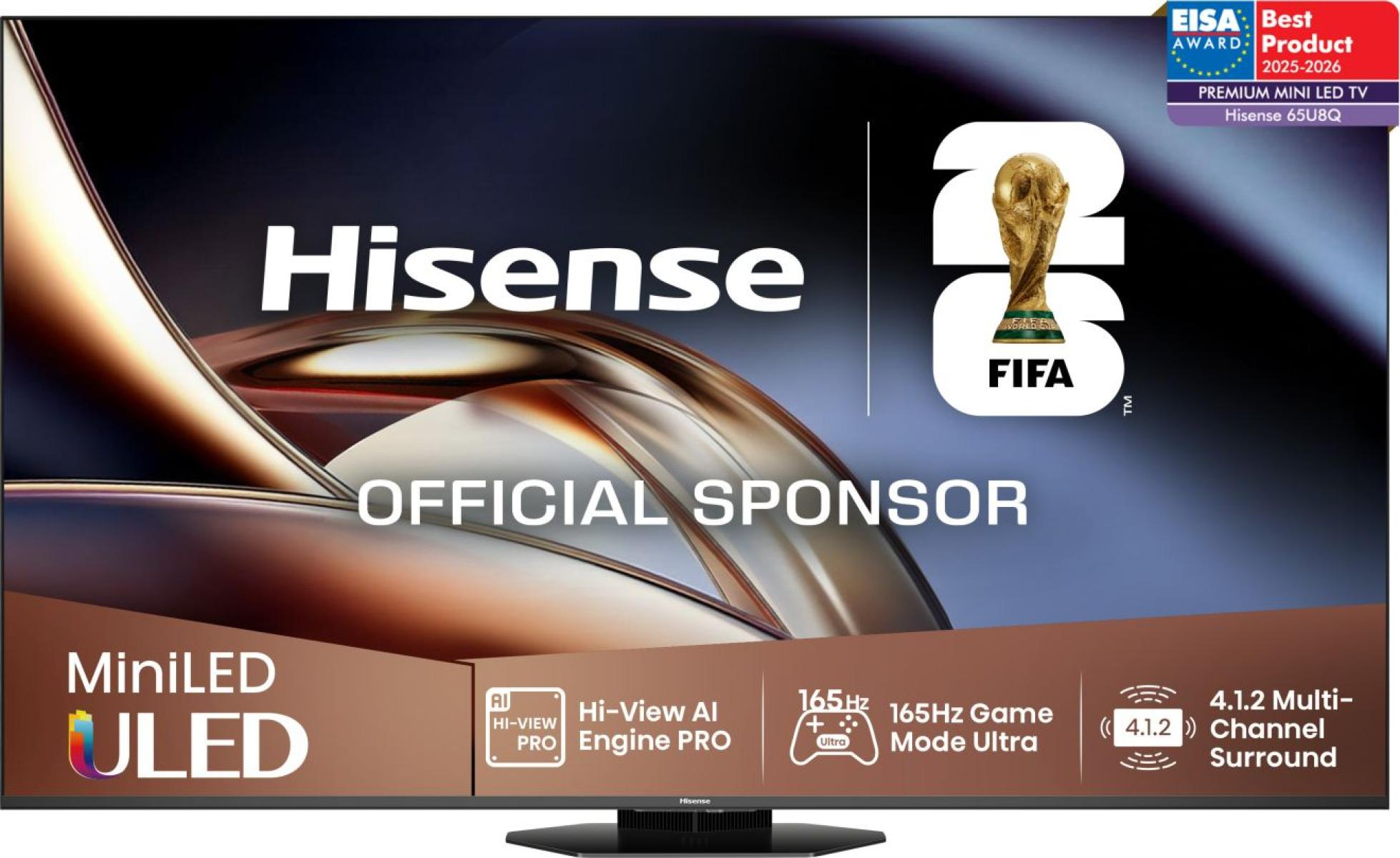 TV Mini LED QLED Hisense 65U8Q 4K UHD Dolby Vision IQ Smart TV VIDAA U9 — photo 1