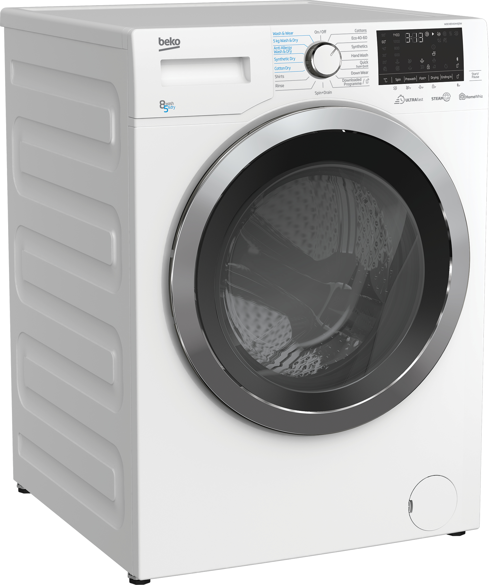 Beko WDEX854044Q0W washer dryer Freestanding Front-load White – image 2