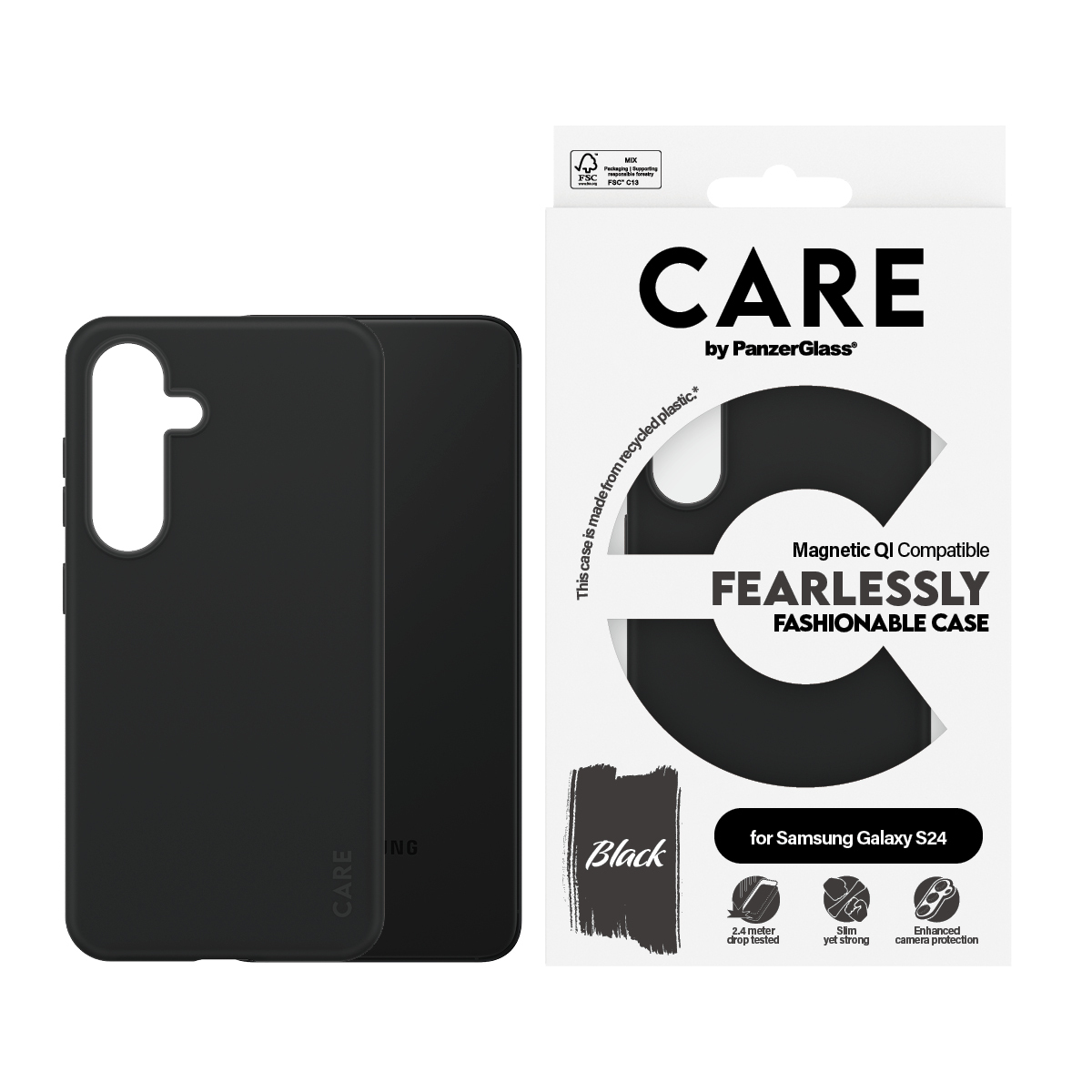 PanzerGlass CARE™ by PanzerGlass® Case Black w. Qi Compatible Samsung Galaxy S24 – image 2