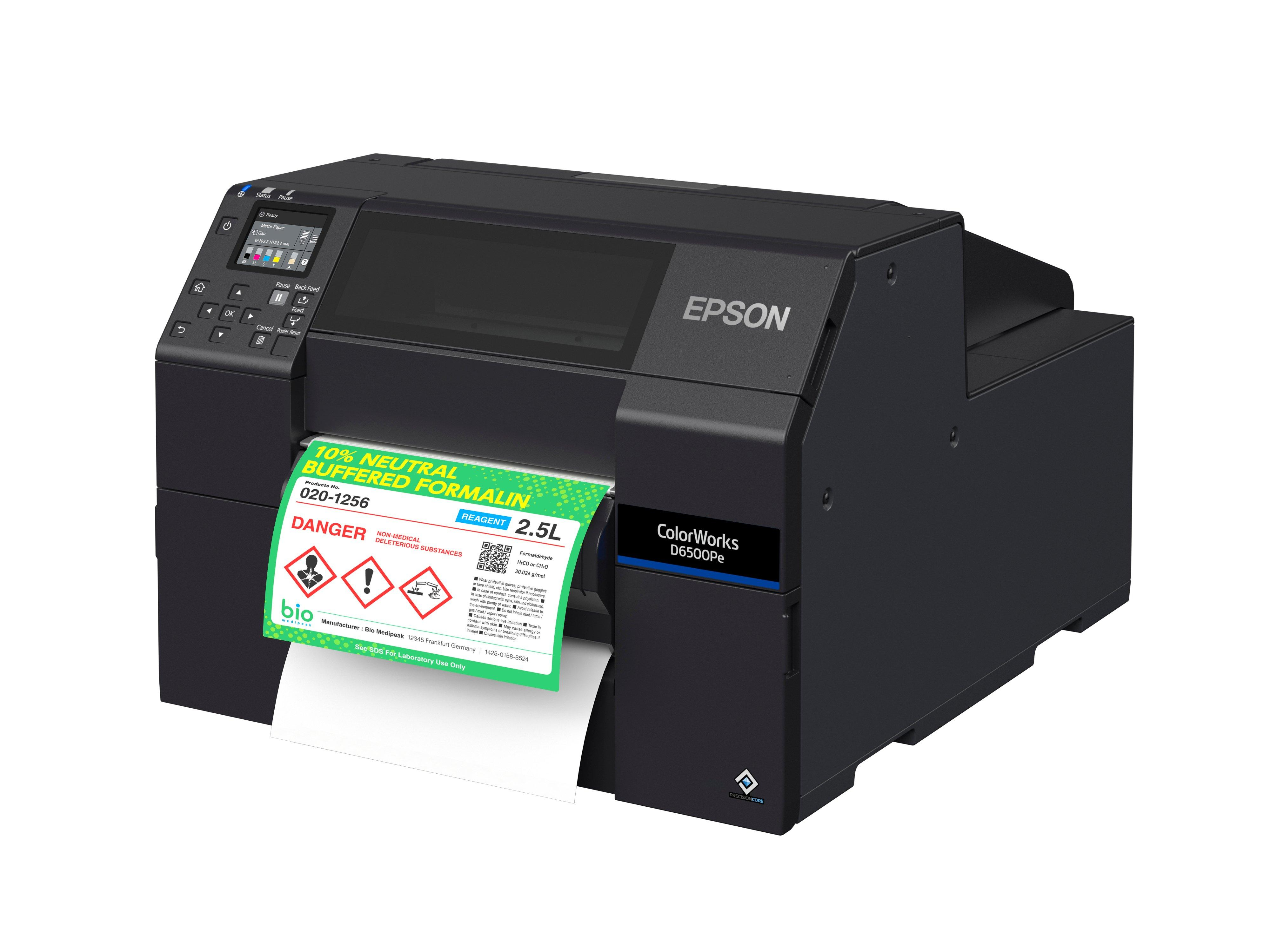 COLORWORKS CW-D6500PE LABEL INK PRNT MW 216MM 212MM RD 85MM/SEC