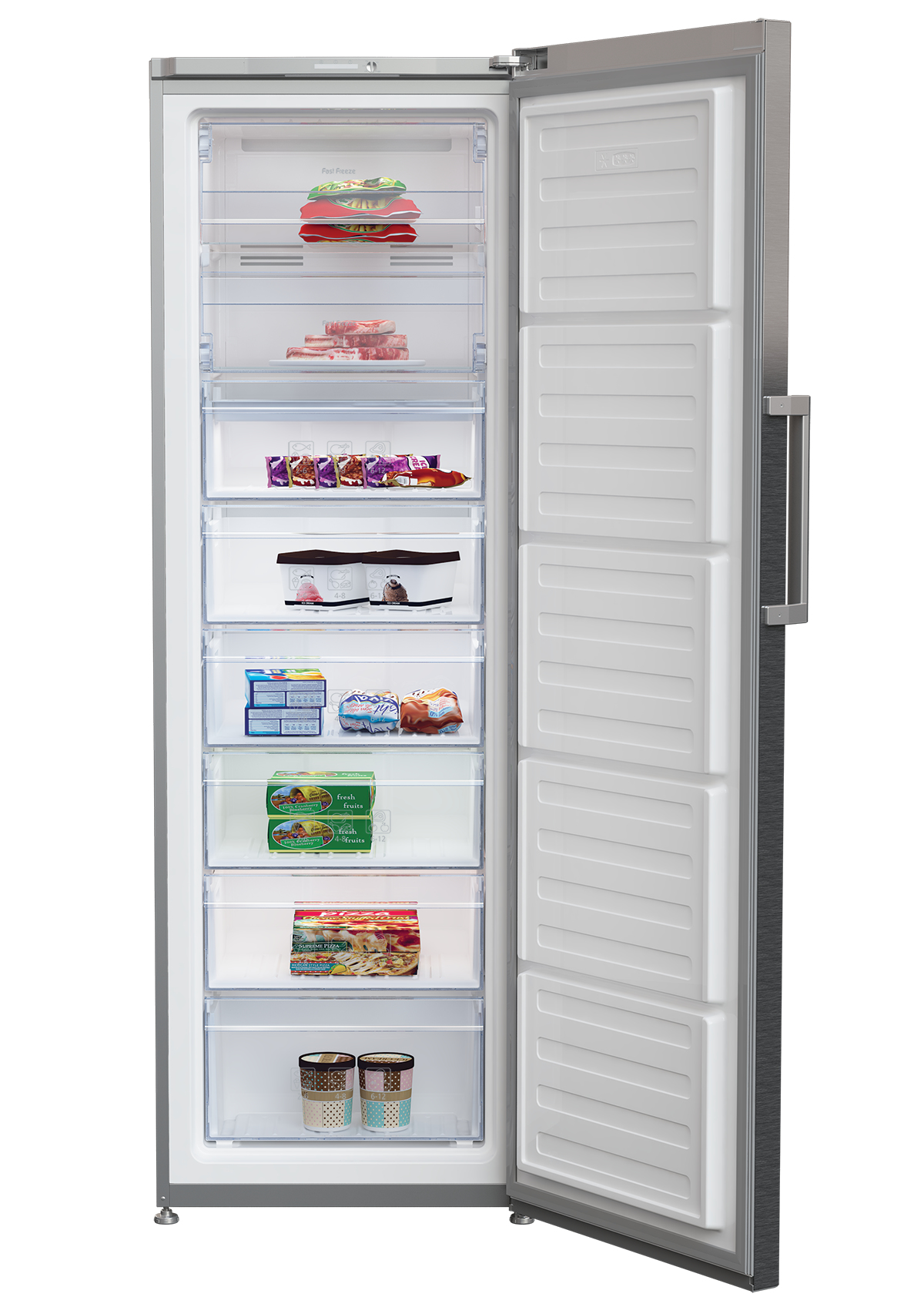 Beko FRFP1685X Freestanding Tall Frost Free Freezer with Freezer Guard – image 3