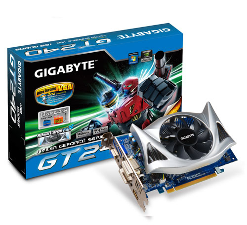 GIGABYTE GV-N240OC-1GI graphics card NVIDIA GeForce GT 240