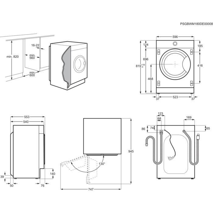 AEG L7WEI7680 washer dryer Built-in Front-load White – image 8