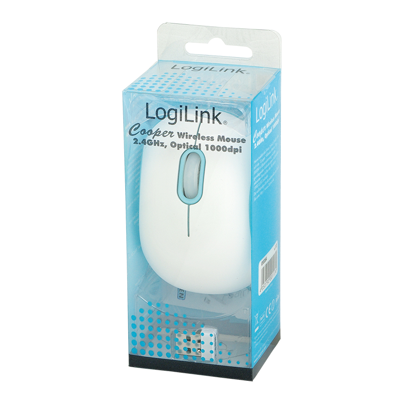 LogiLink ID0084A mouse Office Ambidextrous RF Wireless Optical 1000 DPI – image 1