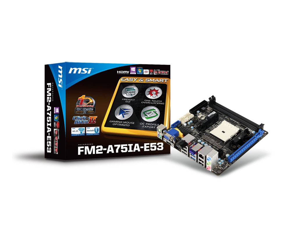 MSI FM2-A75IA-E53 AMD A75 Socket FM2 mini ITX – image 1