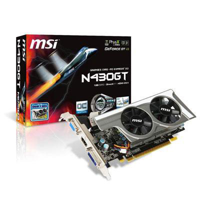 MSI N430GT-MD1GD3-OC/TF graphics card NVIDIA GeForce GT 430