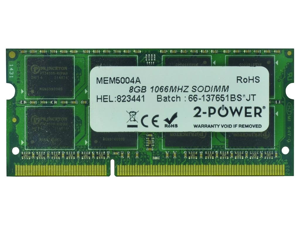 2-Power 8GB DDR3 1066MHz SODIMM Memory