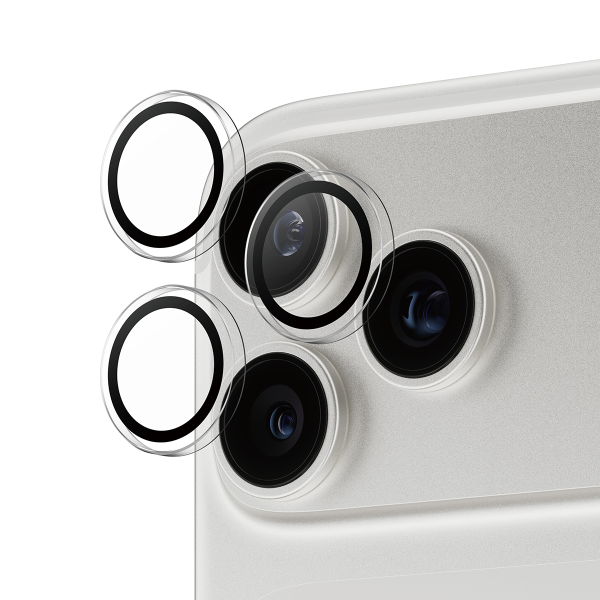 PanzerGlass PanzerGlass® Hoops® Trasparente Protezione Fotocamere iPhone 17 Pro | iPhone 17 Pro Max | iPhone 16 Pro | 16 Pro Max