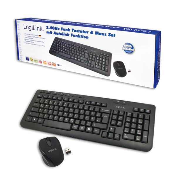 LogiLink ID0077 keyboard Mouse included RF Wireless Black – image 2