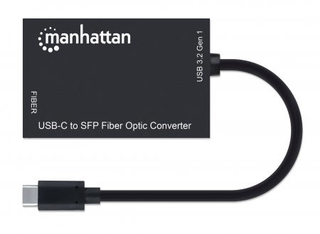 Manhattan USB-C to SFP Fibre Optic Converter, 5 Gbps (USB 3.2 Gen1 aka USB 3.0), Gigabit (1000 Mbps) Ethernet Optical Network Connection, Open SFP Slot, Equival – image 4