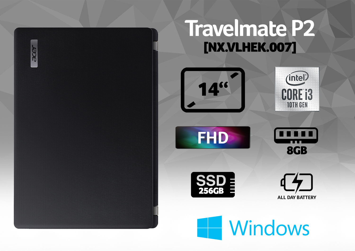 Acer TravelMate P2 P214-52-39XV Intel® Core™ i3 i3-10110U Laptop – image 9