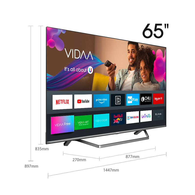 Hisense 65U72QF TV 165.1 cm (65") 4K Ultra HD Smart TV Wi-Fi Black, Grey – image 7