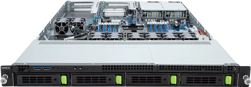 GIGABYTE R163-SG0-AAC1 LGA 4677 (Socket E) Rack (1U) Black, Steel – image 2