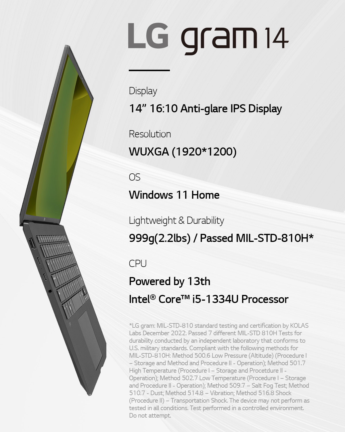 LG Gram 14Z90RU-G.AA55A1 laptop Intel® Core™ i5 i5-1334U – image 2