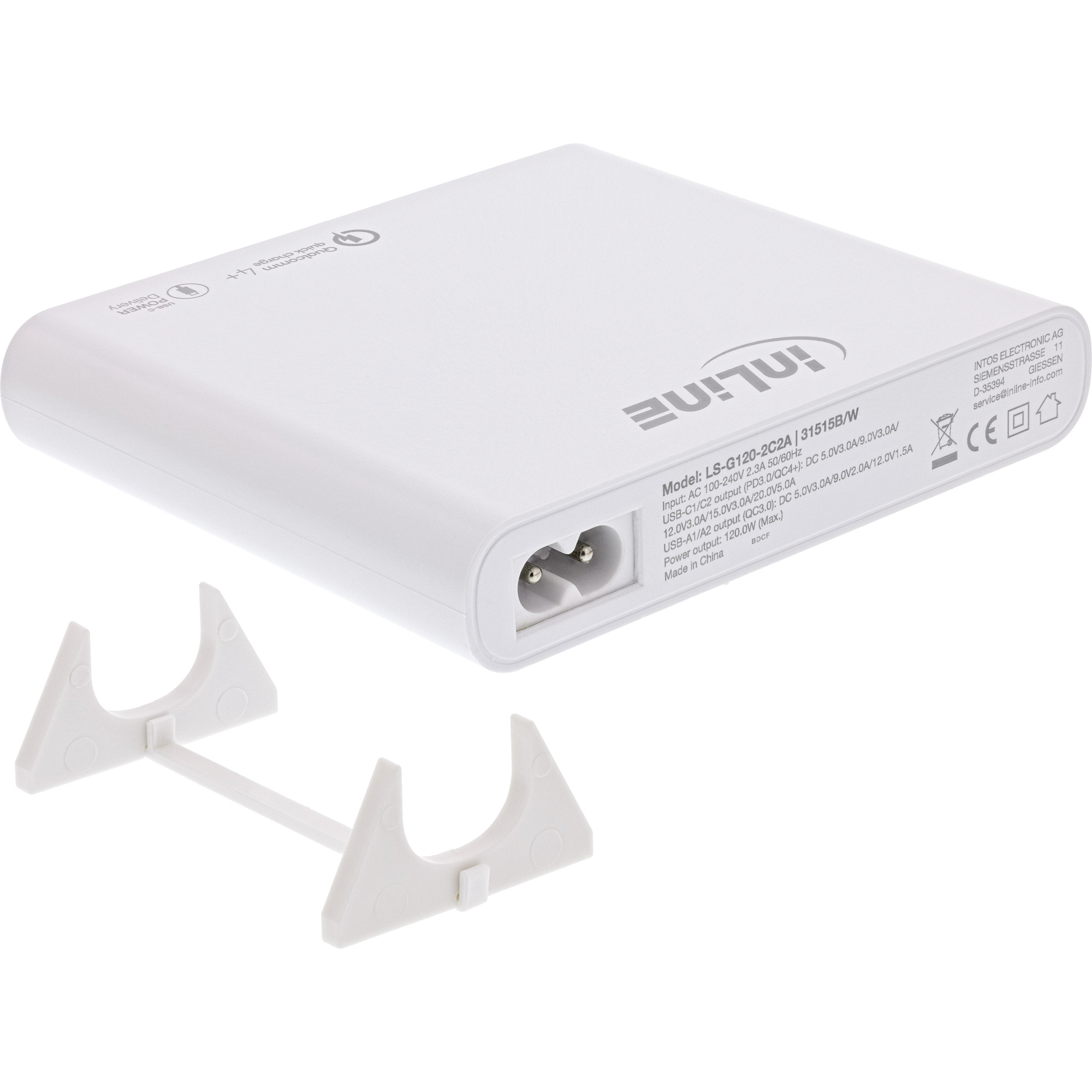 InLine USB power supply, GaN charger, 4-port, 2x USB-C + 2x USB-A – image 3