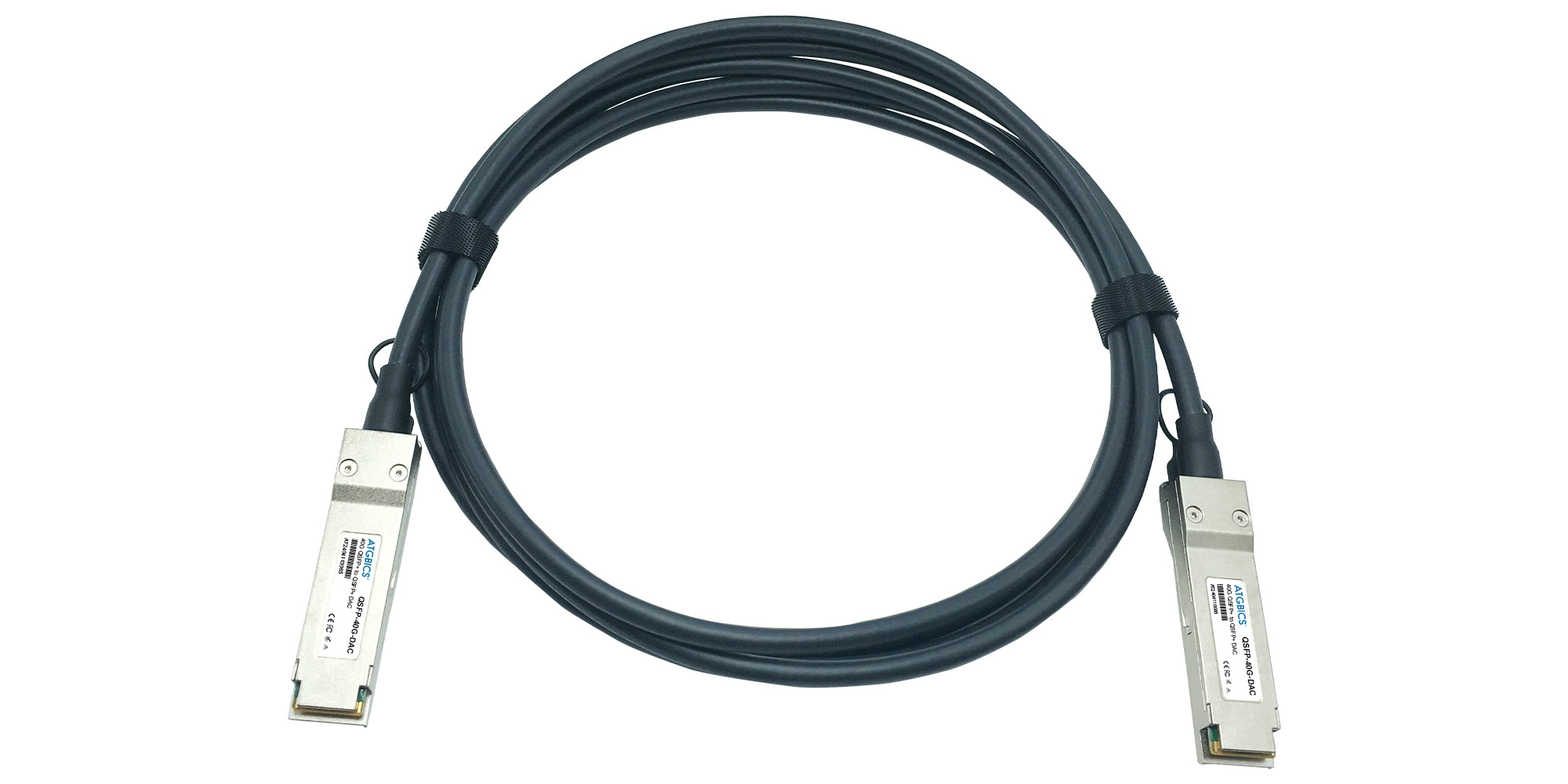 ATGBICS CAB-Q-Q-5MA-C cavo InfiniBand e in fibra ottica 5 m QSFP+ Active DAC Nero