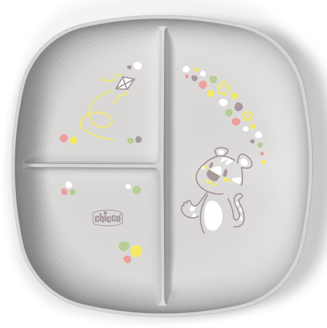 Chicco Bebek Tabağı, Gri, 00016003350000