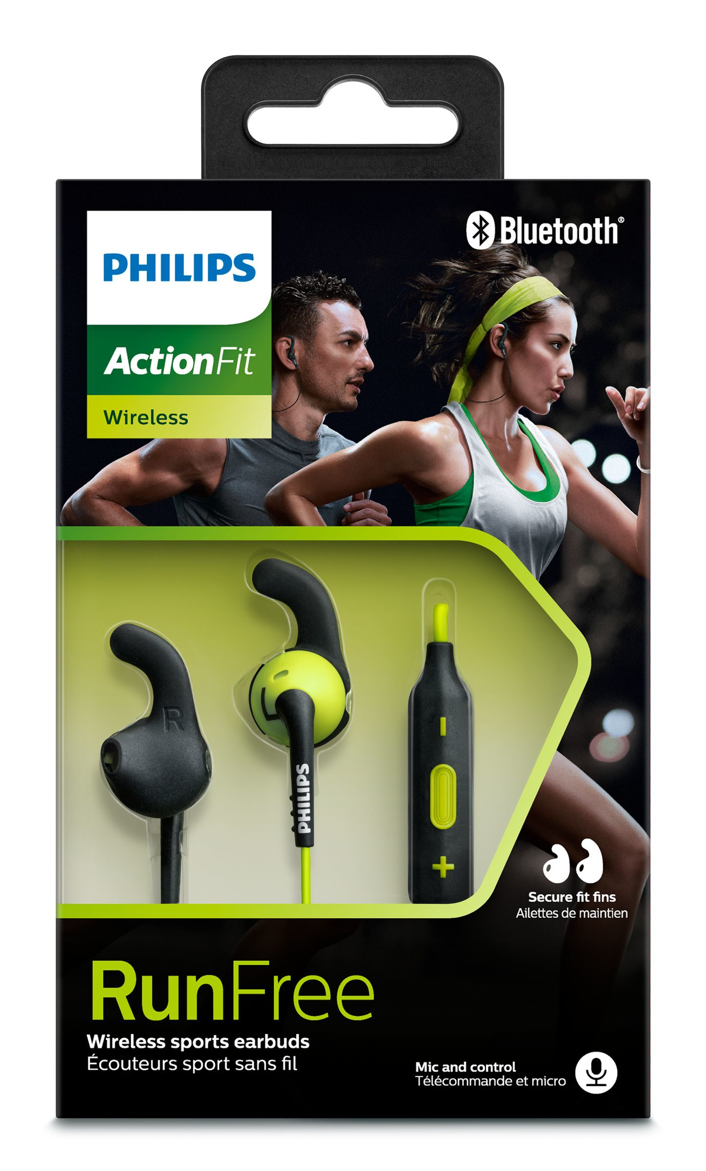 Philips ActionFit SHQ6500CL/27 headphones/headset Wireless In-ear Bluetooth Black, Lime – image 2