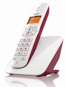 Philips CD1811R DECT telephone Caller ID Red, White