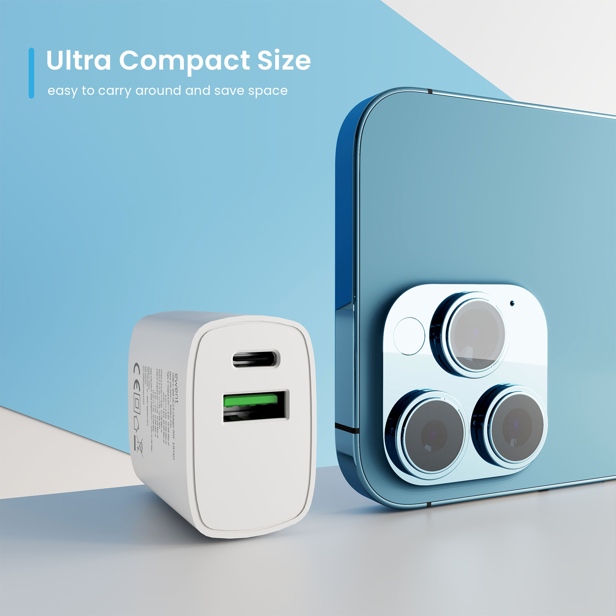 Ewent EW1321_R1 mobile device charger Universal White AC Fast charging Indoor – image 7