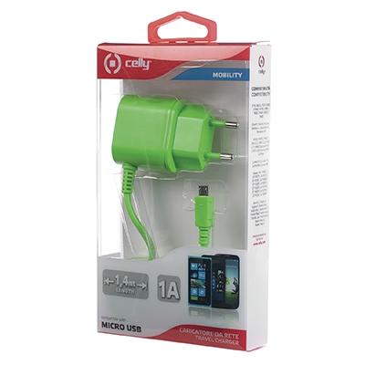 Celly TCMICROG mobile device charger Mobile phone Green AC Indoor – image 3