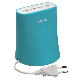 Hama 00054186 interface hub 480 Mbit/s Blue – image 2