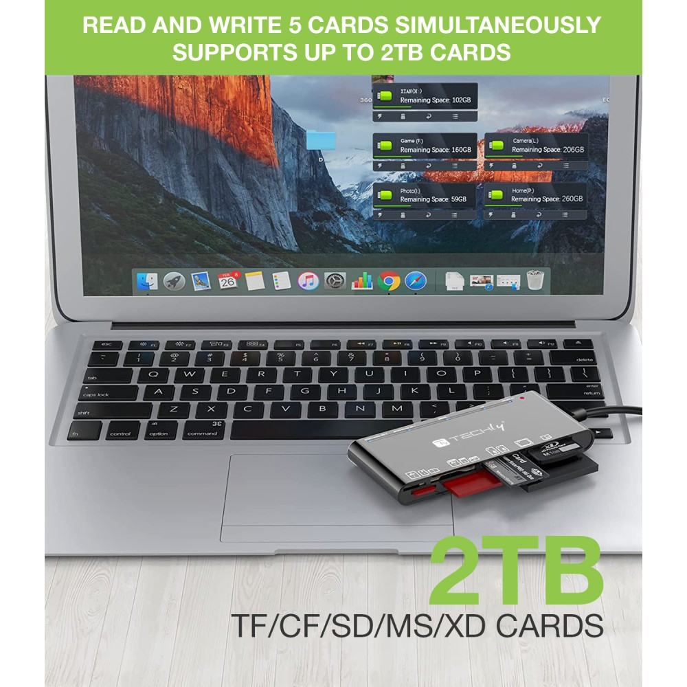Techly IUSB-CARD-AC575 card reader USB 3.2 Gen 1 (3.1 Gen 1) Type-A/Type-C Black – image 8