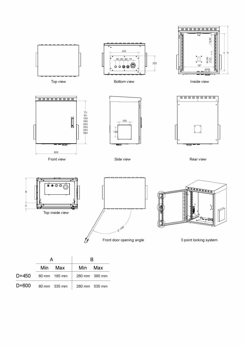 Equip Safe Outdoor 19' Cabinet, 12U – image 7