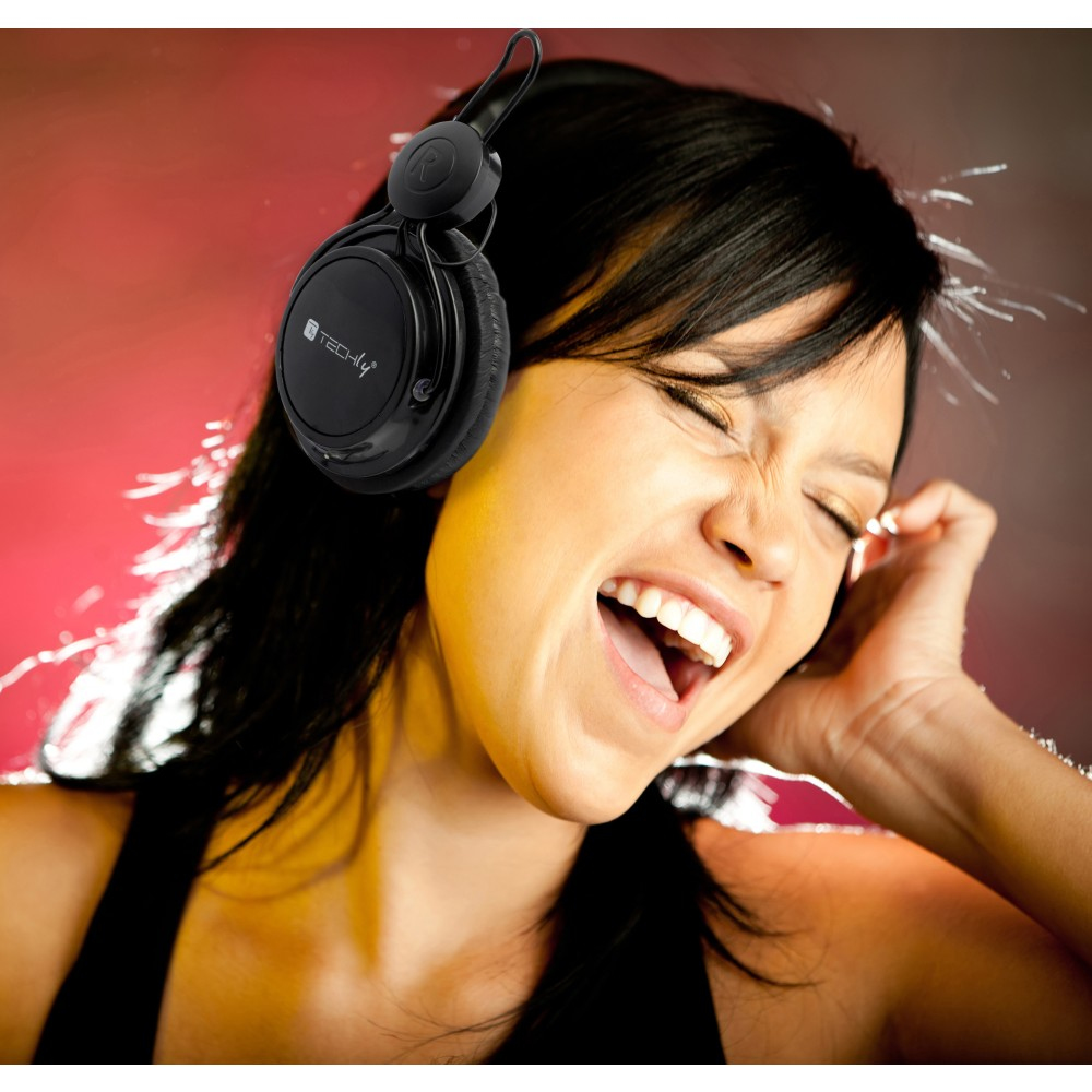 Techly ICC-HS736TY headphones/headset Wired Head-band Music Black – image 5