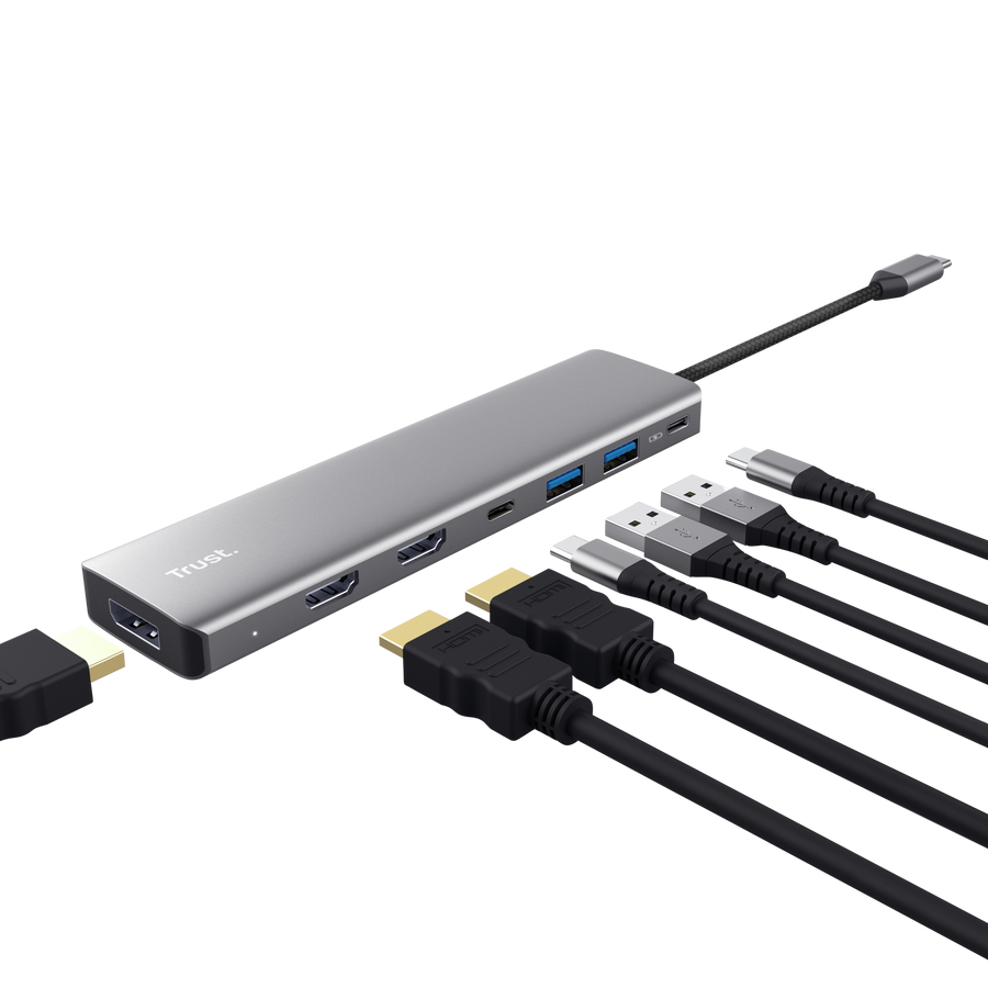 Trust 25661 interface hub USB Type-C Aluminium – image 2