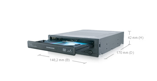 Samsung 22x DVD±RW LS SATA Writer Silver Retail – image 3