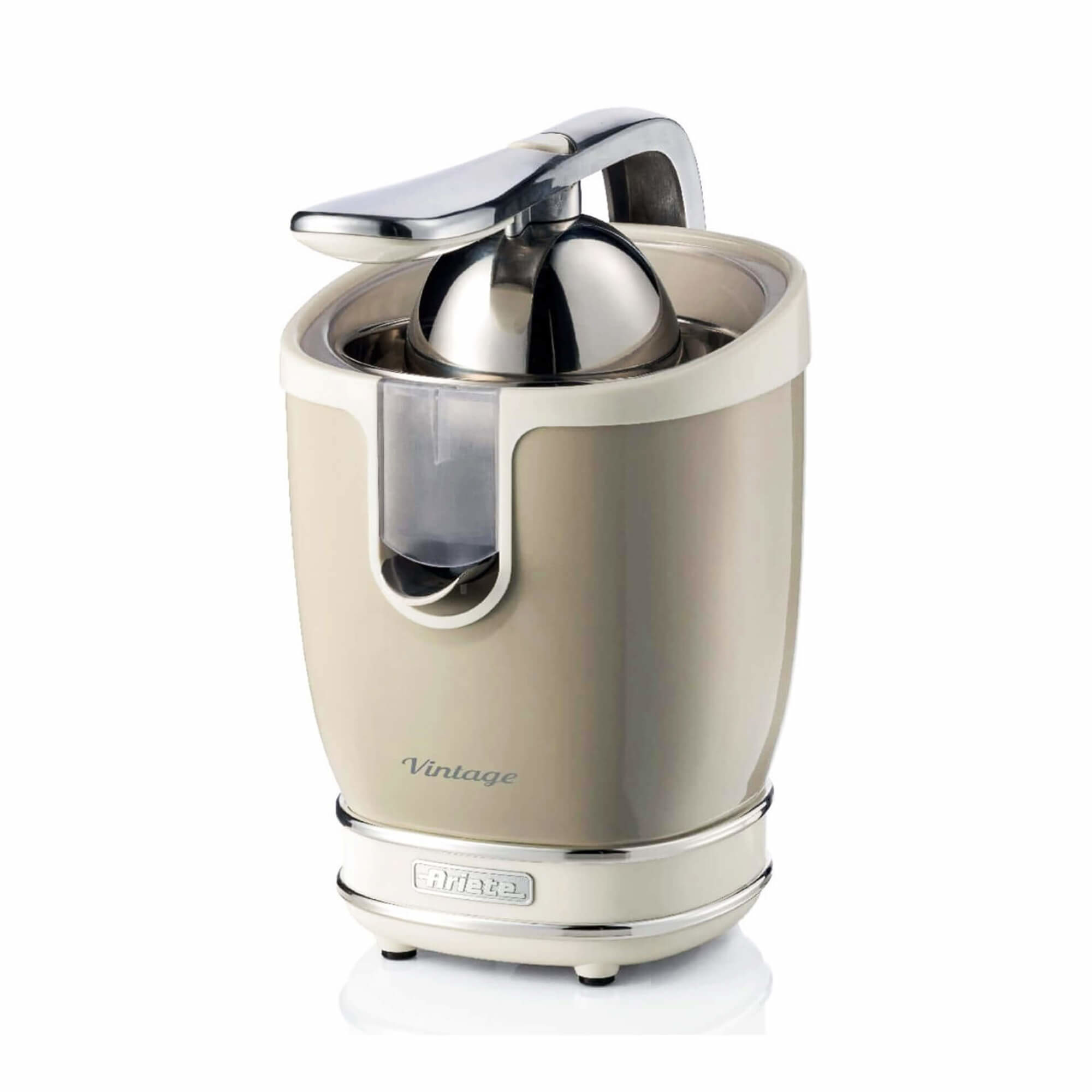 413, Vintage Juicer, Professional Electric Juicer with Lever, 2 Cones for Large and Small Fruits, Anti-Drip Spout, Silent Motor, Professional Squeezing,