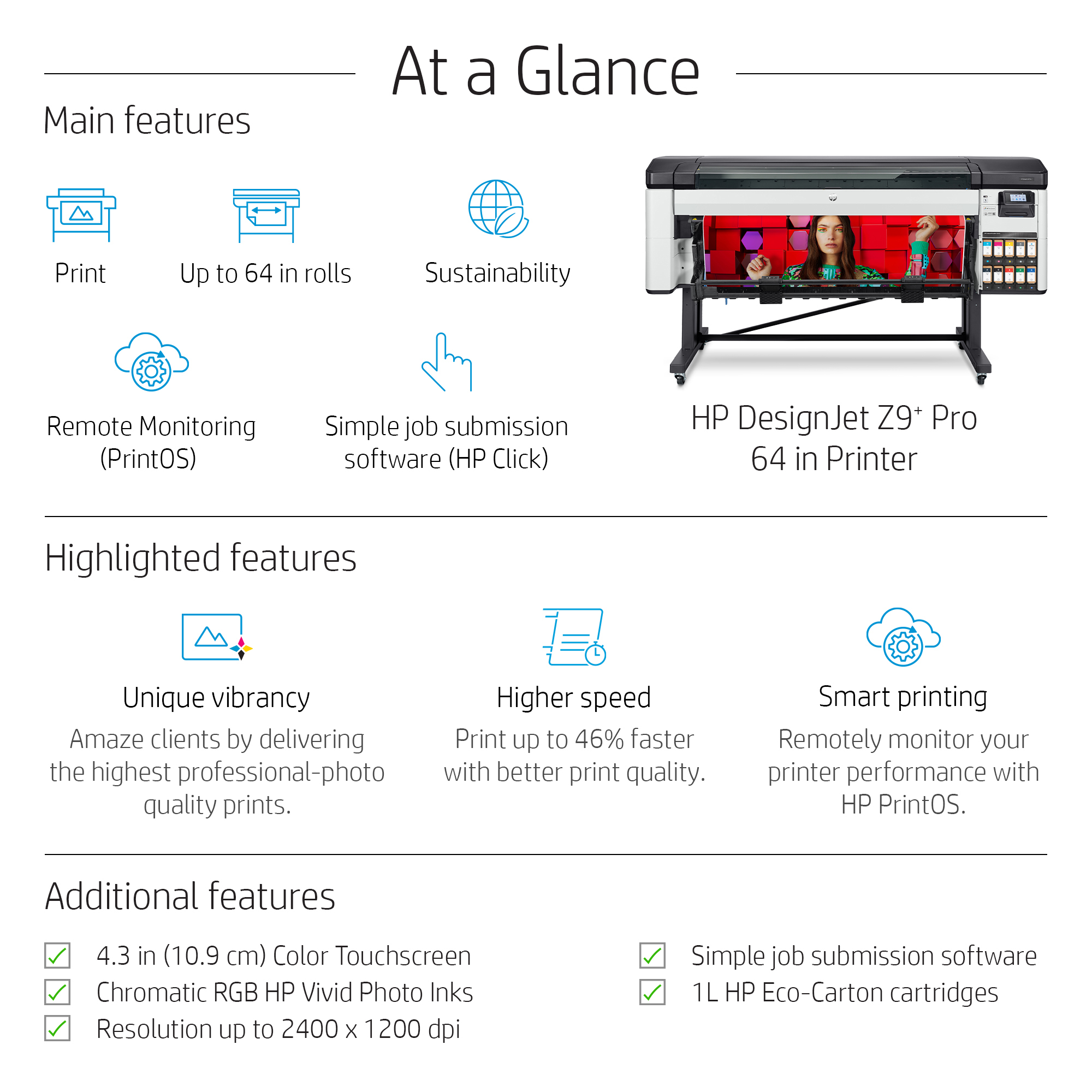 HP DesignJet Z9+ Pro 64-in Printer – image 8