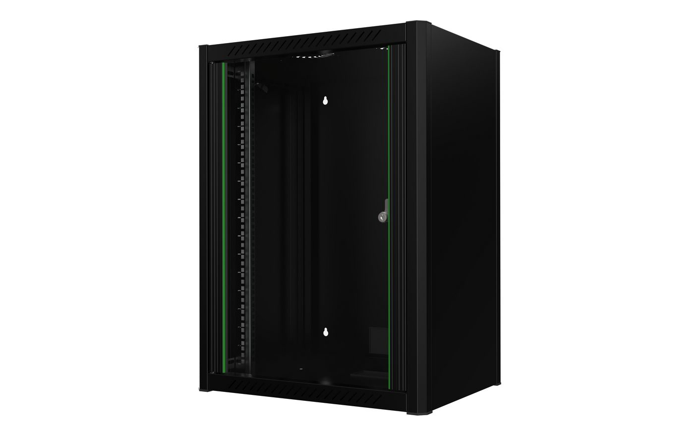 Lanview RWM16U45BL rack cabinet 16U Wall mounted rack Black