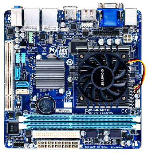 GIGABYTE GA-C1037UN motherboard Intel® NM70 Express mini ITX – image 1