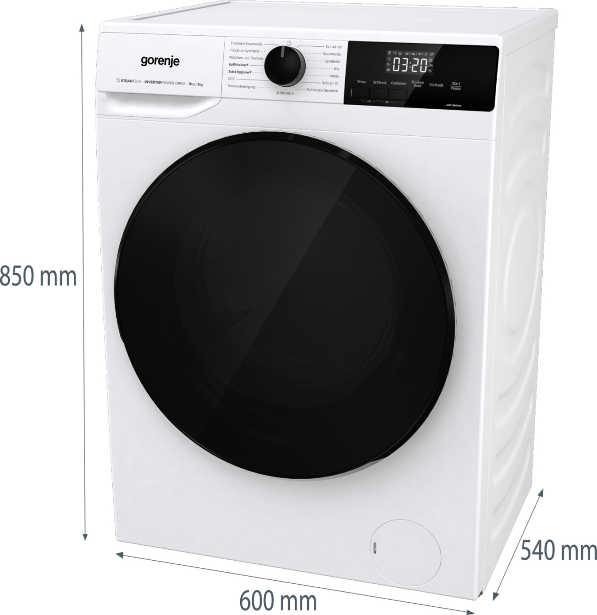 Gorenje WDAM854AP washer dryer Freestanding Front-load White – image 9