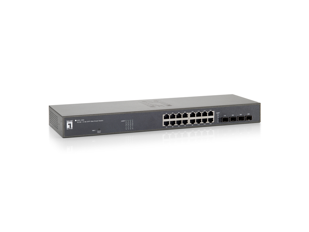 LevelOne 16 GE + 4 GE SFP Web Smart Switch – image 1