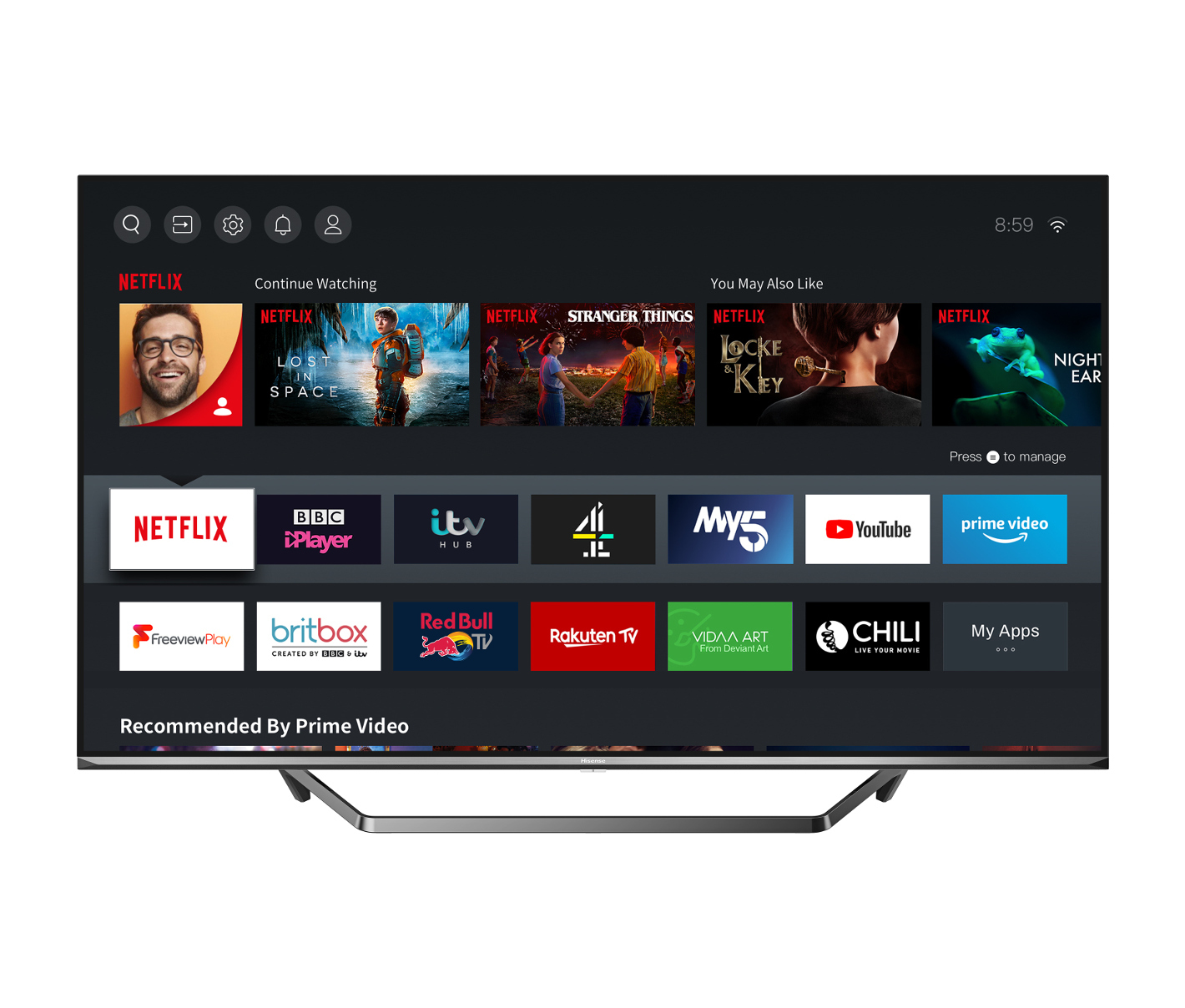 Hisense U7QF 55U7QFTUK TV – image 2