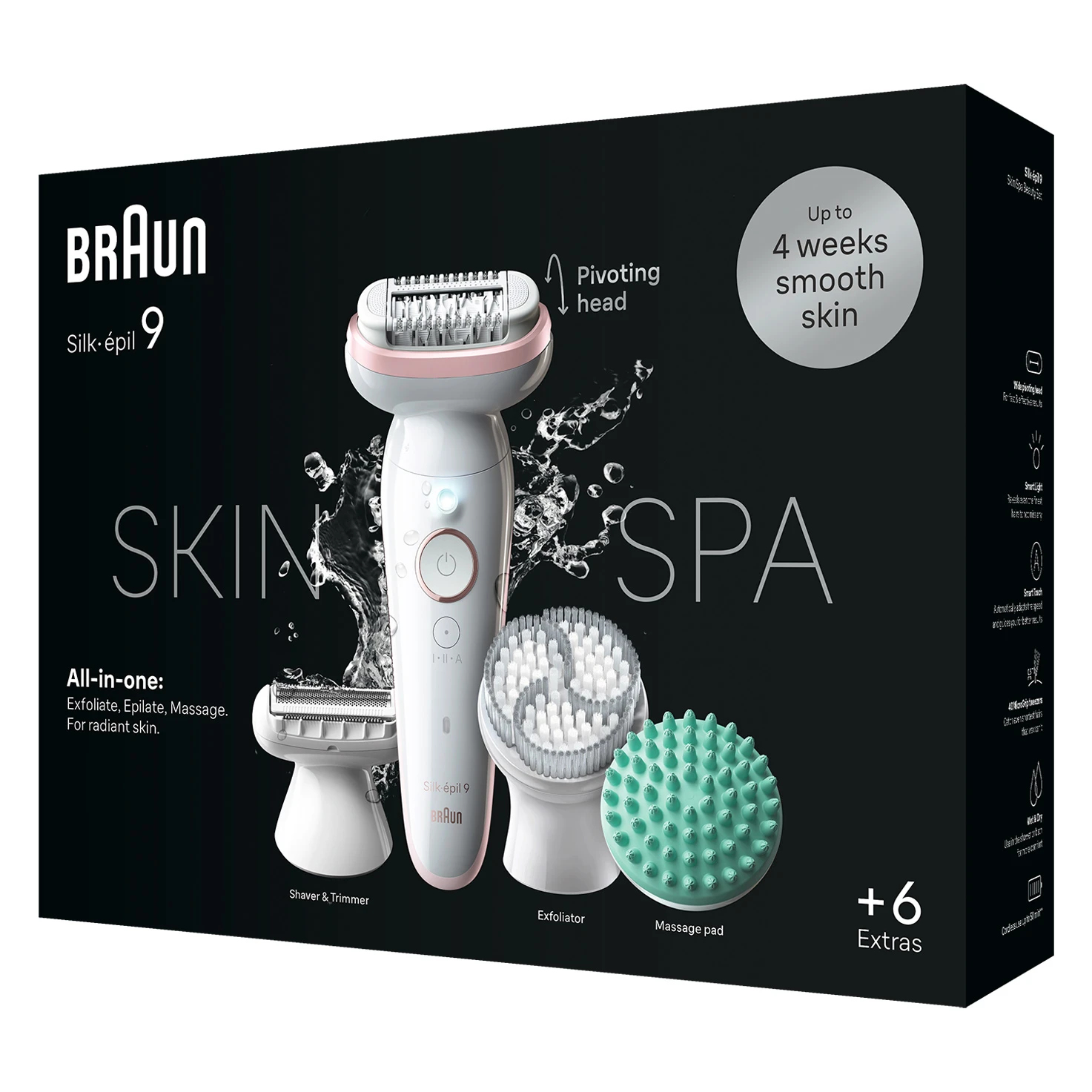 Braun Silk-épil 9 SkinSpa 40 tweezers Rose gold, White – image 2