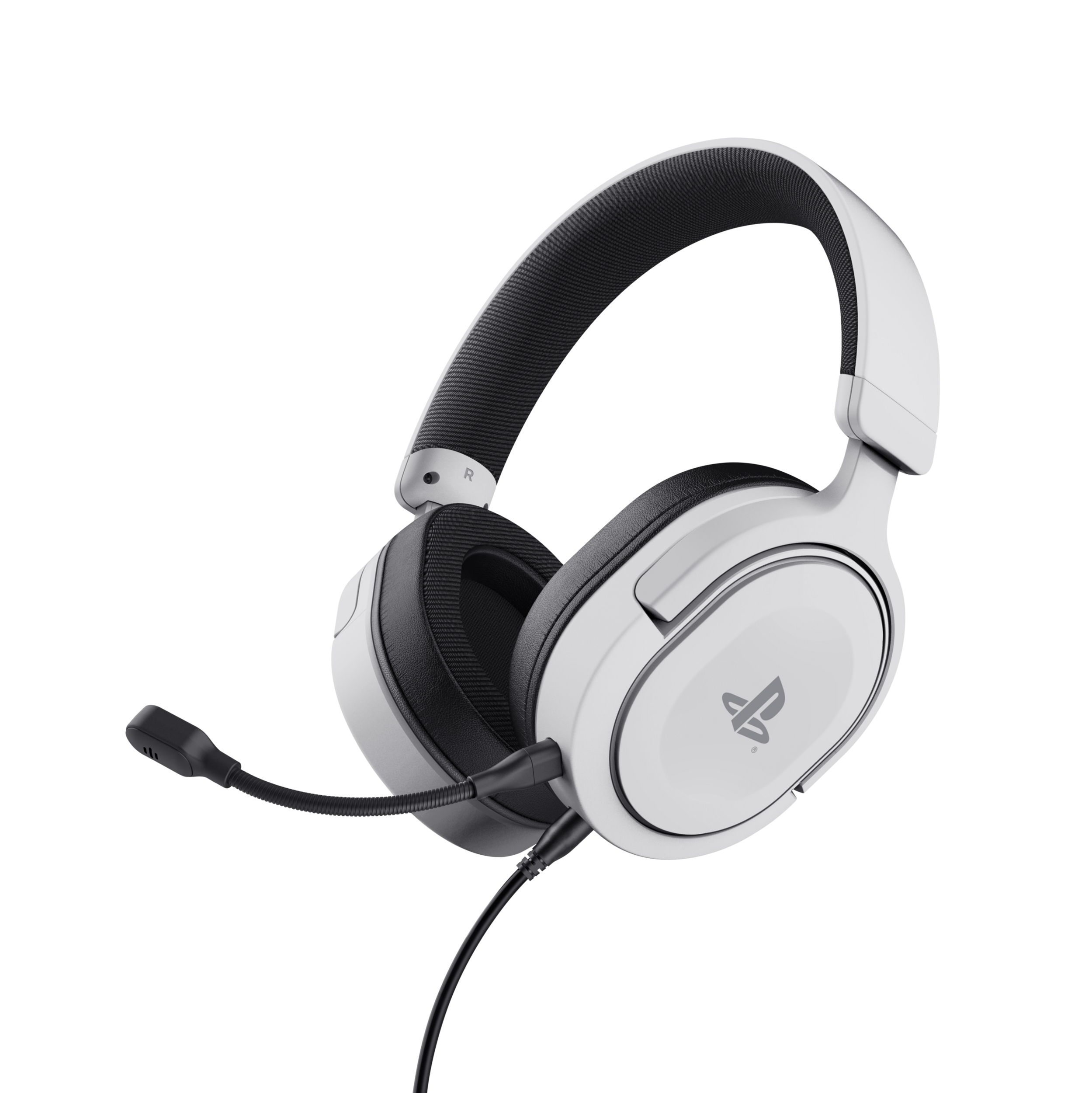Trust GXT 498 Forta Headset Kabel Huvudband Spela Svart, Vit