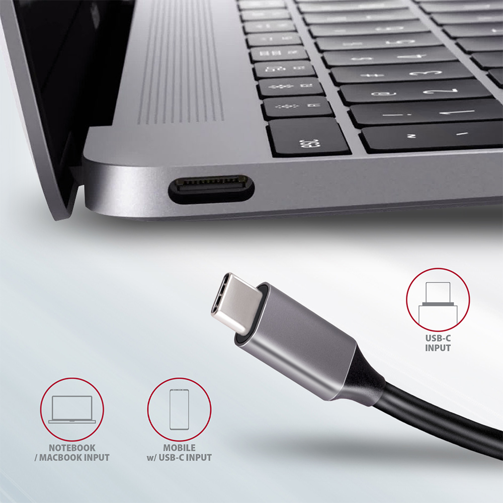 Axagon HMC-5 USB 3.2 Gen 1 hub, 2x USB-A, HDMI, SD/microSD, PD – image 4