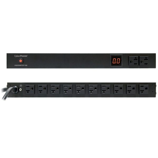 CyberPower PDU20MT2F10R power distribution unit (PDU) 12 AC outlet(s) 1U Black – image 2