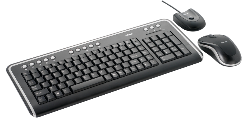 Trust DS-3200 keyboard Mouse included RF Wireless Turkish Black