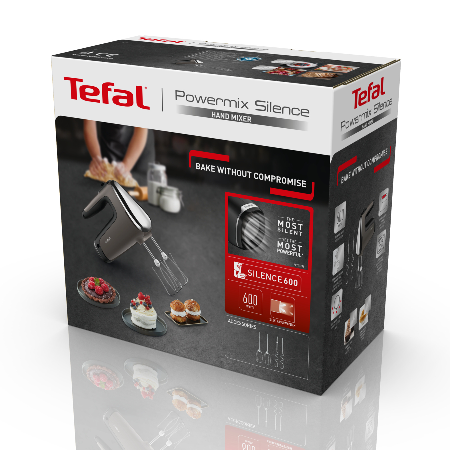 Tefal Powermix Silence HT650E Hand mixer – image 5