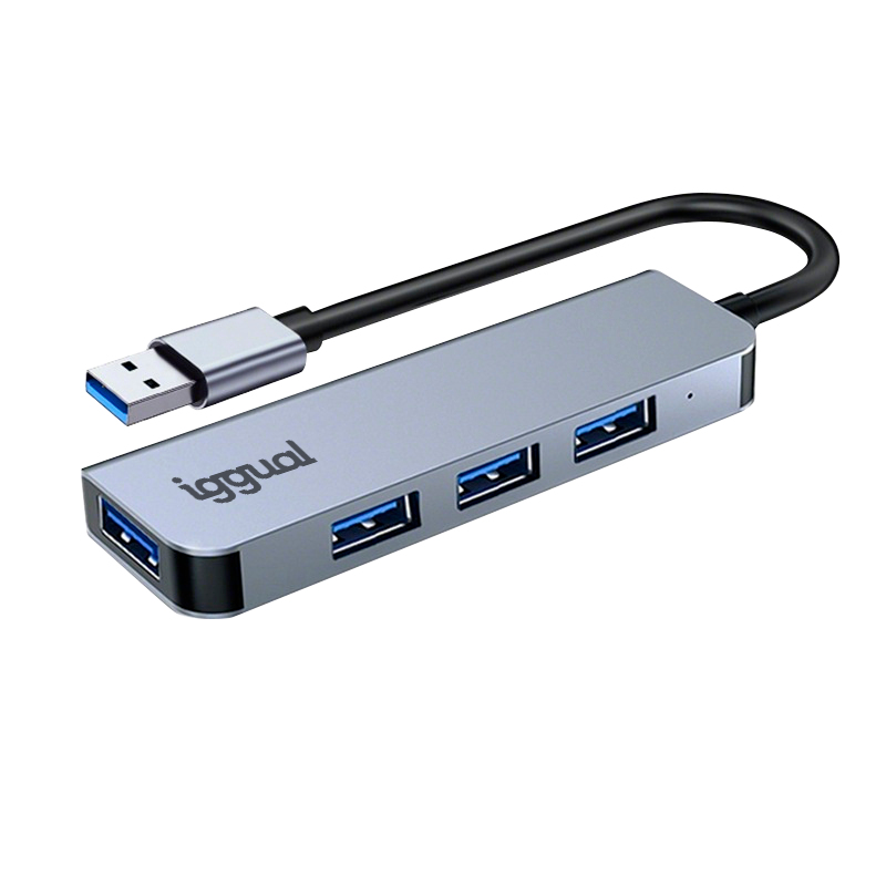 iggual IGG319246 interface hub USB 3.2 Gen 1 (3.1 Gen 1) Type-C 5000 Mbit/s Silver – image 1