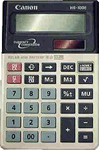 Canon HS-100E calculator Display