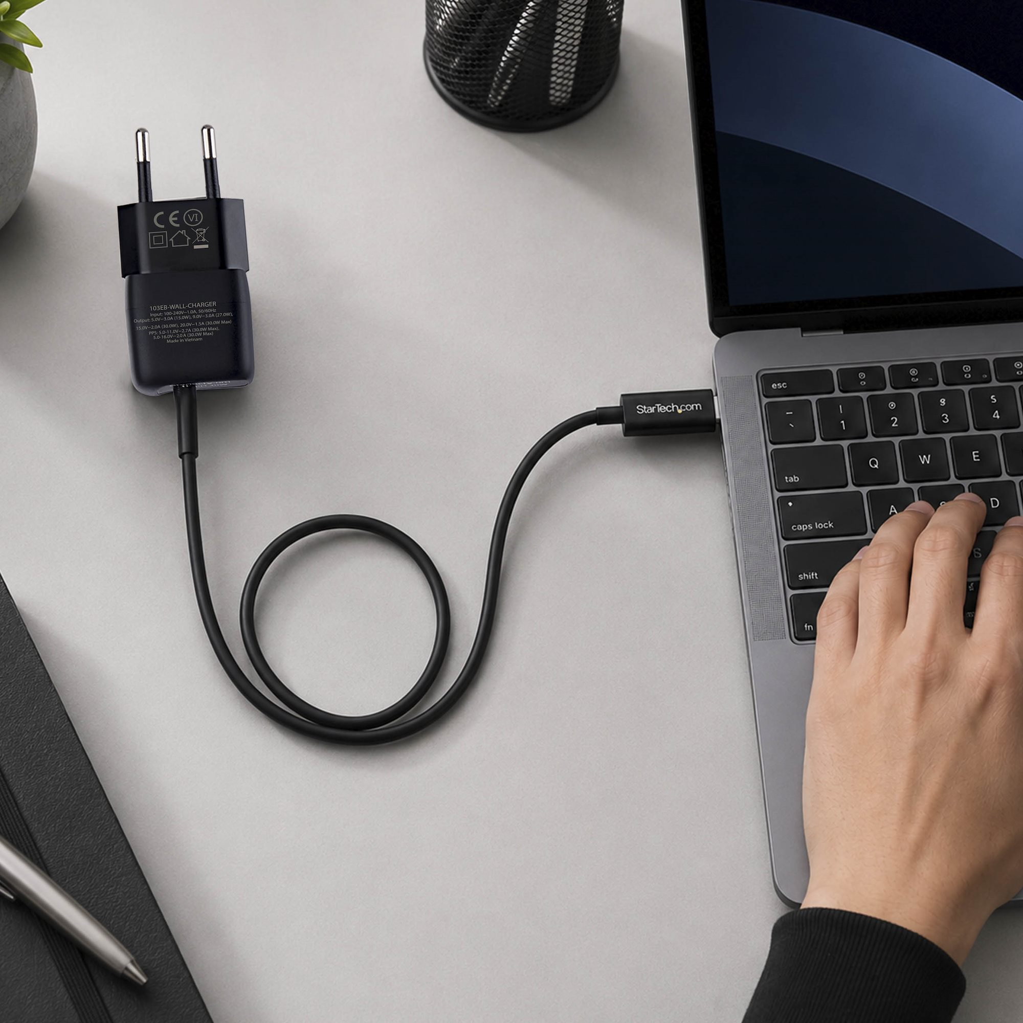 StarTech.com 30W USB‑C Wall Charger, Portable GaN Charger with USB Power Delivery Fast Charging, GaN – image 6