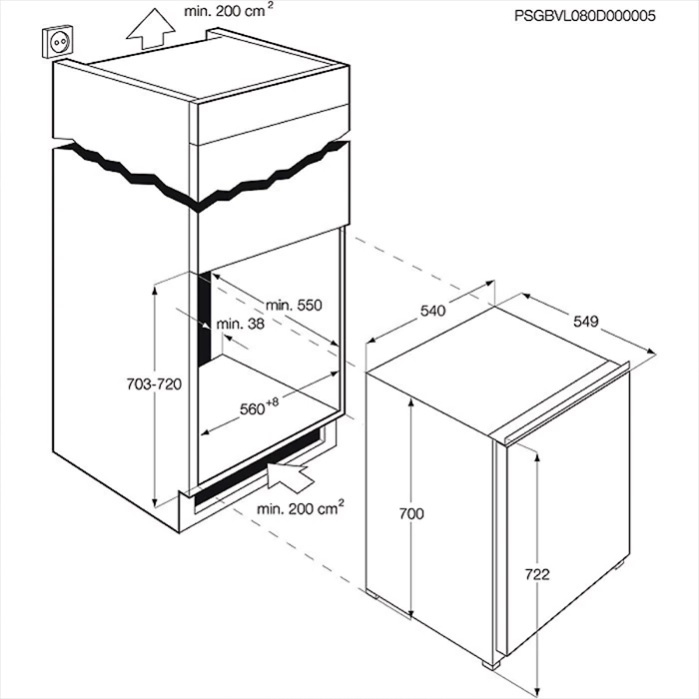AEG ABE87211AF Upright freezer Built-in – image 2