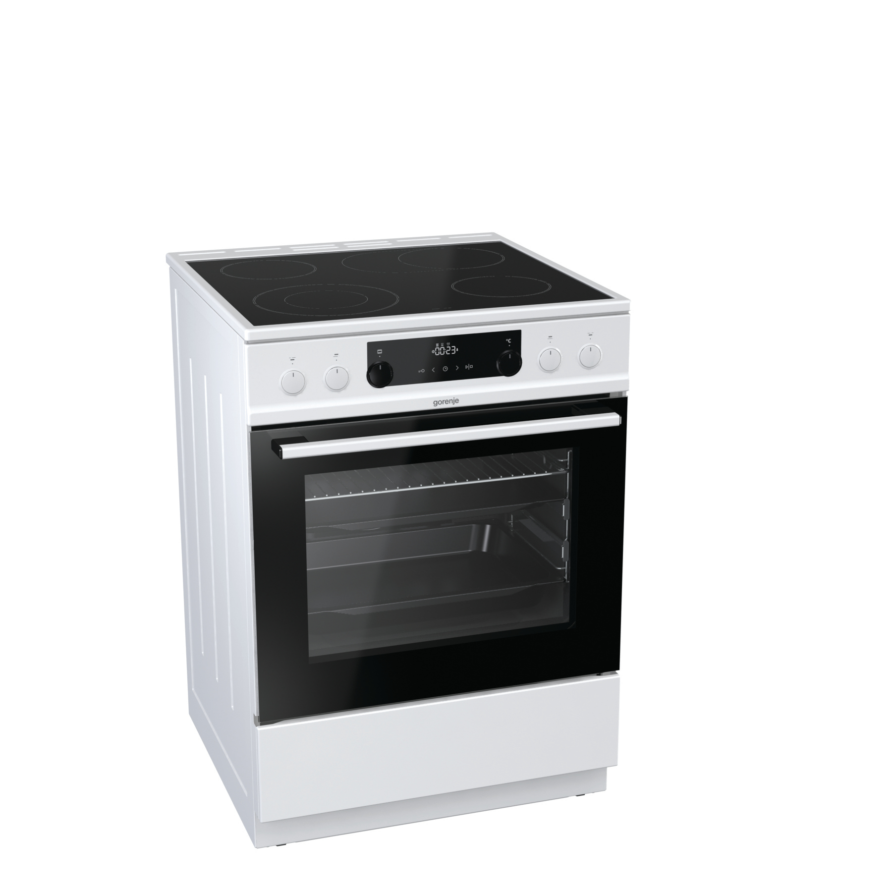 Gorenje EC6352WPA Freestanding cooker Electric Ceramic hob Black, White – image 1